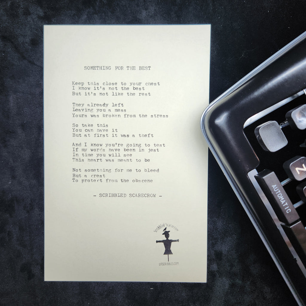 For the Best-Typewriter Poem 8.5x5.5"