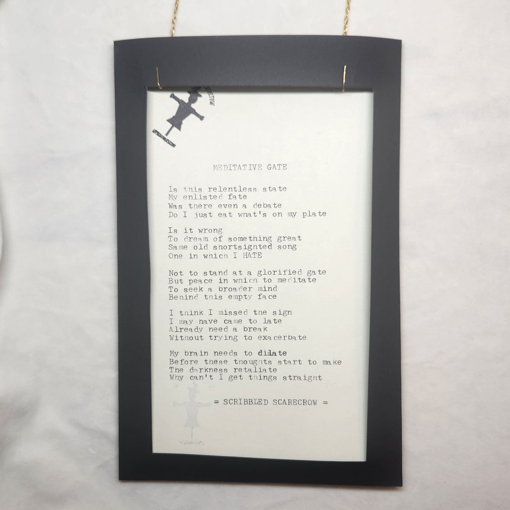 Transfused Confusion-Typewriter Poem 8.5x5.5"