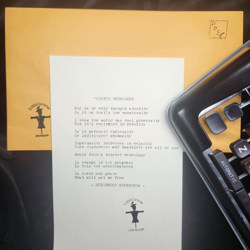 Twisted Neurology-Typewriter Poem 8.5x5.5"