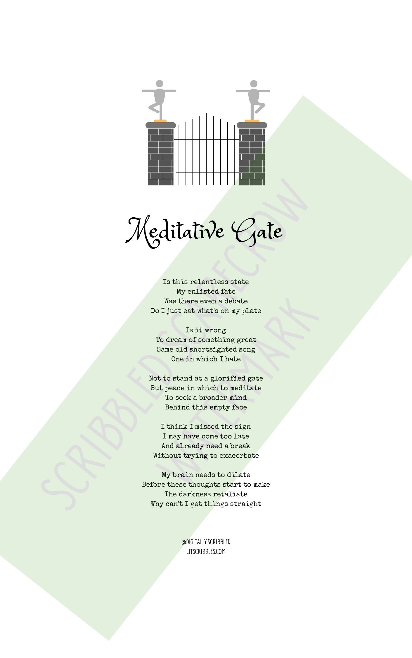 Limited Print Poster 8.5x11" - Meditative Gate